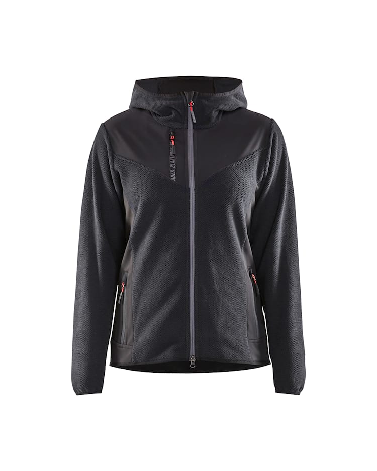 5941 Women's Knitted Jacket with Softshell and Hood