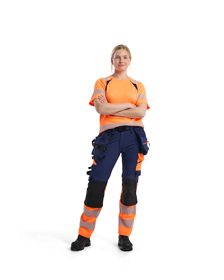 7025 Women's Hi-Vis Trousers 4-way Stretch