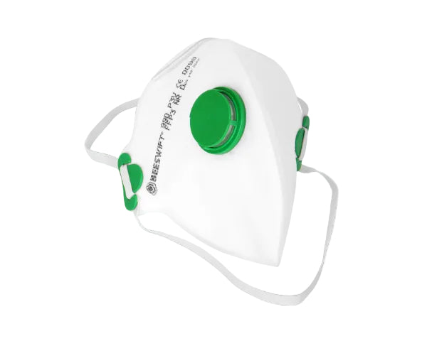 Beeswift Fold Flat P3 Valved Mask White