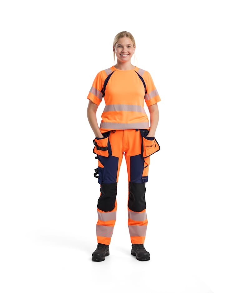7022 Women's Hi-Vis Trousers 4-way Stretch