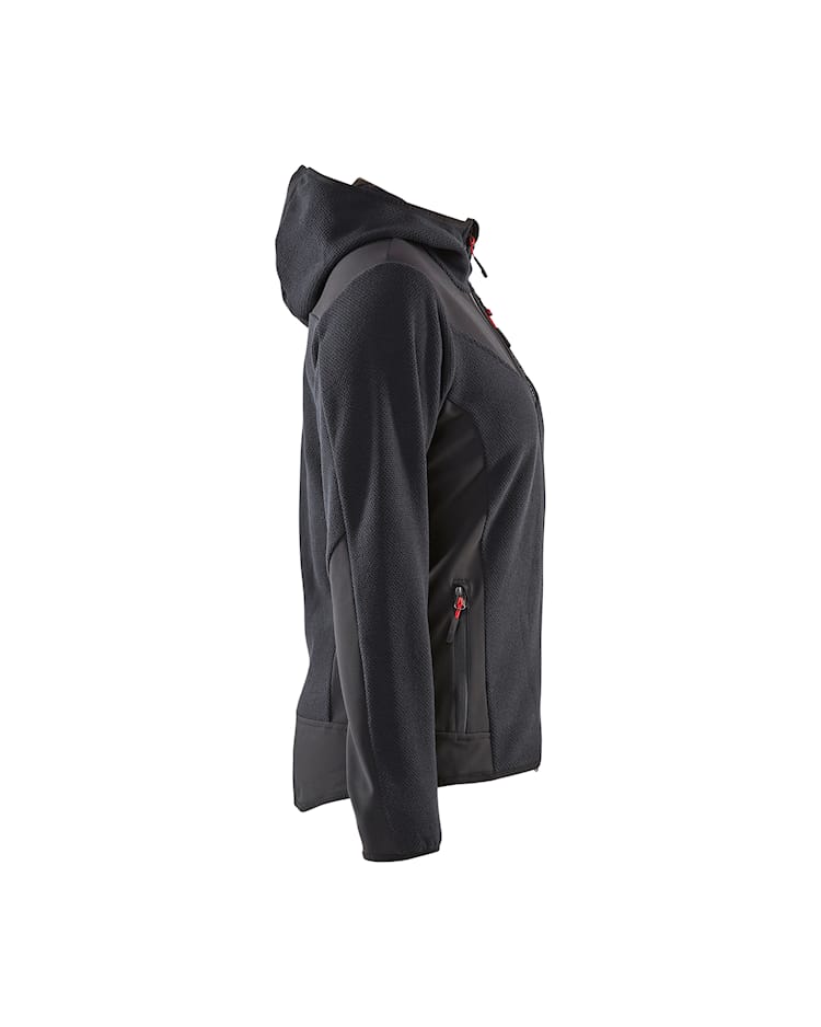 5941 Women's Knitted Jacket with Softshell and Hood