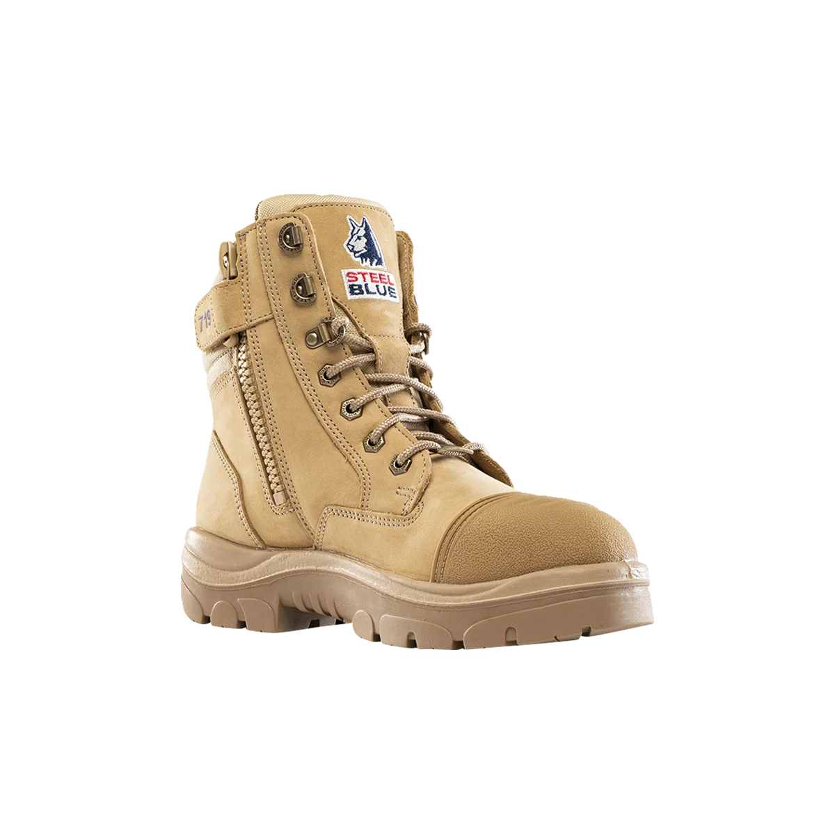 Steel Blue Nylon Laces - Sand