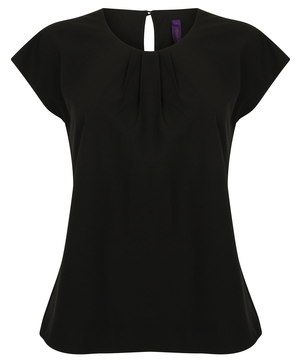 Women's Pleat Front Short Sleeve Blouse