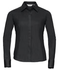 Women's Long Sleeve Polycotton Easycare Fitted Poplin Shirt