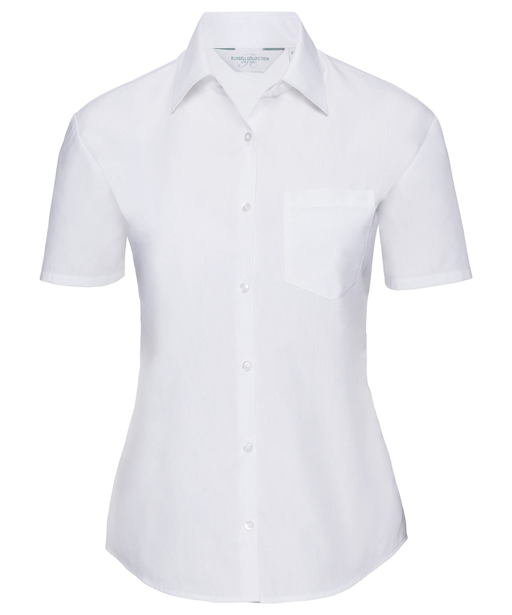 Women's Short Sleeve Polycotton Easycare Poplin Shirt