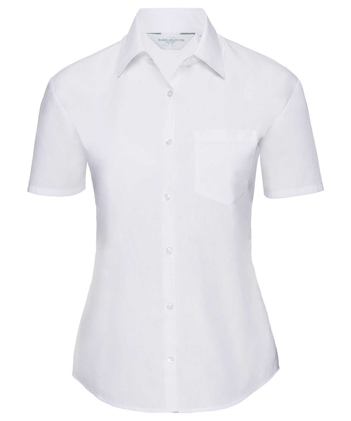 Women's Short Sleeve Polycotton Easycare Poplin Shirt