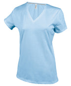 Ladies' short-sleeved V-neck T-shirt