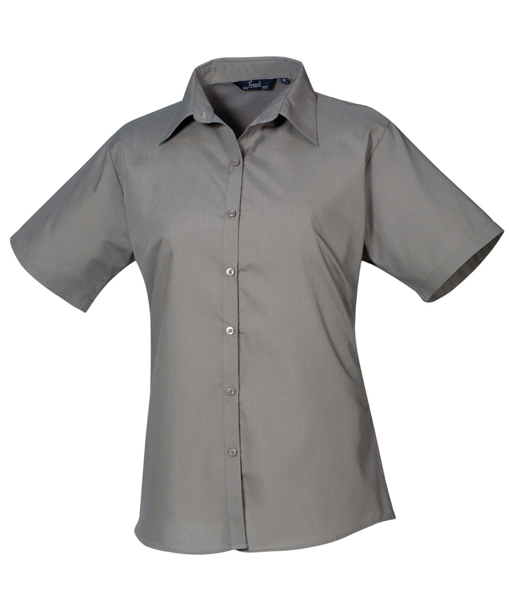 Women's Short Sleeve Poplin Blouse