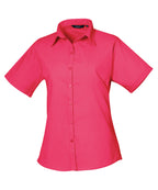 Women's Short Sleeve Poplin Blouse