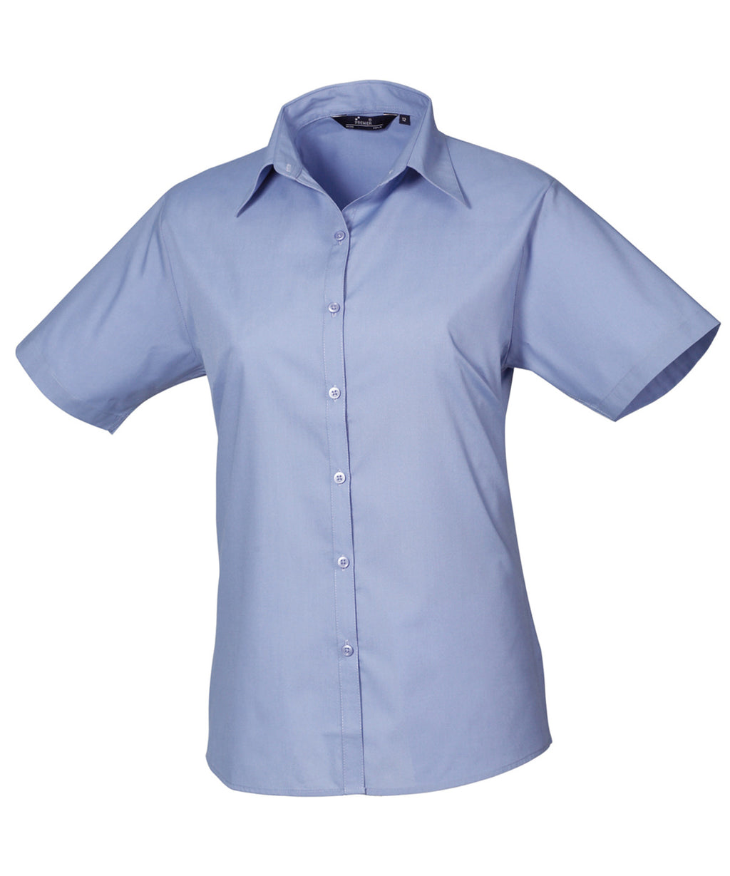 Women's Short Sleeve Poplin Blouse
