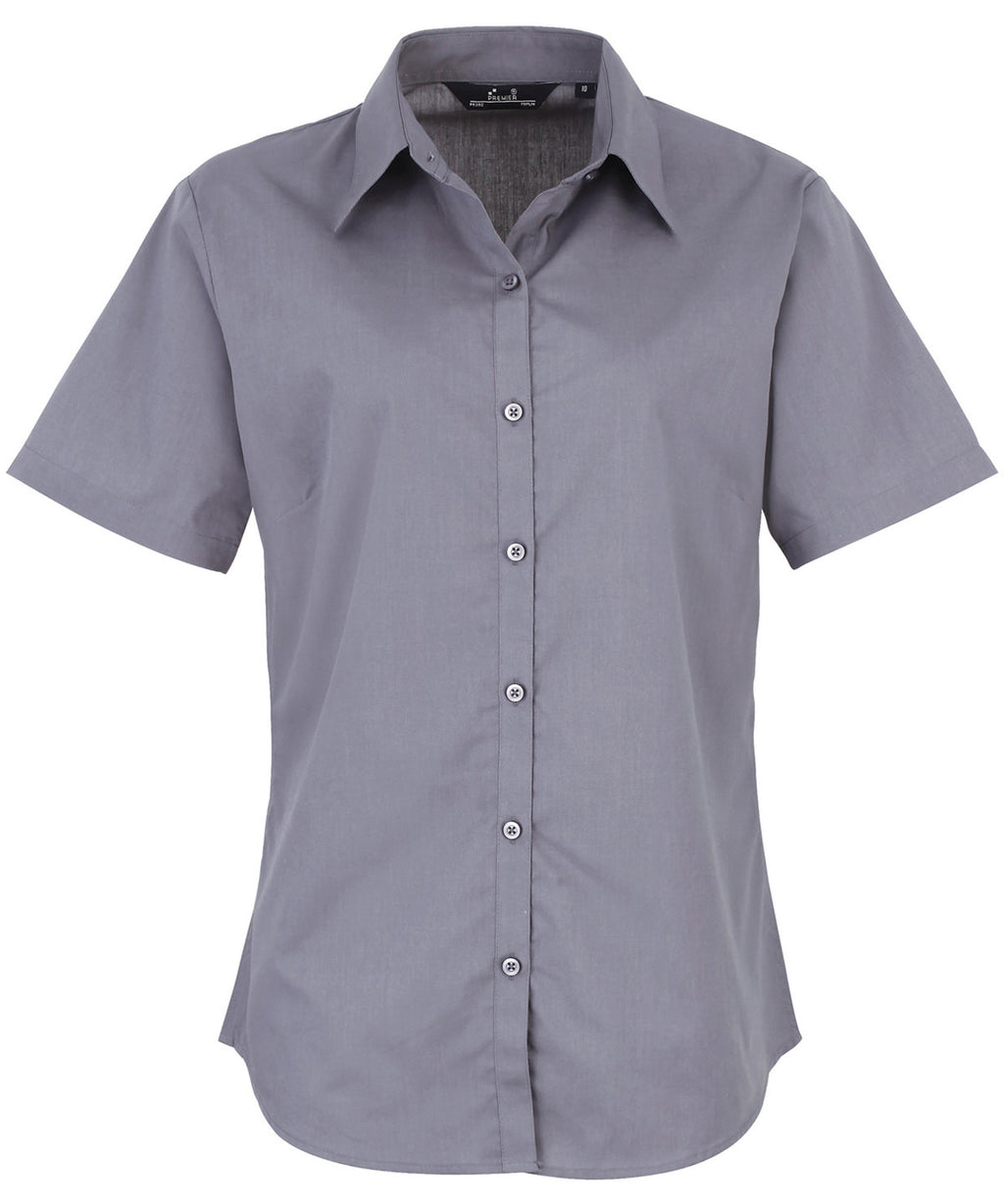 Women's Short Sleeve Poplin Blouse