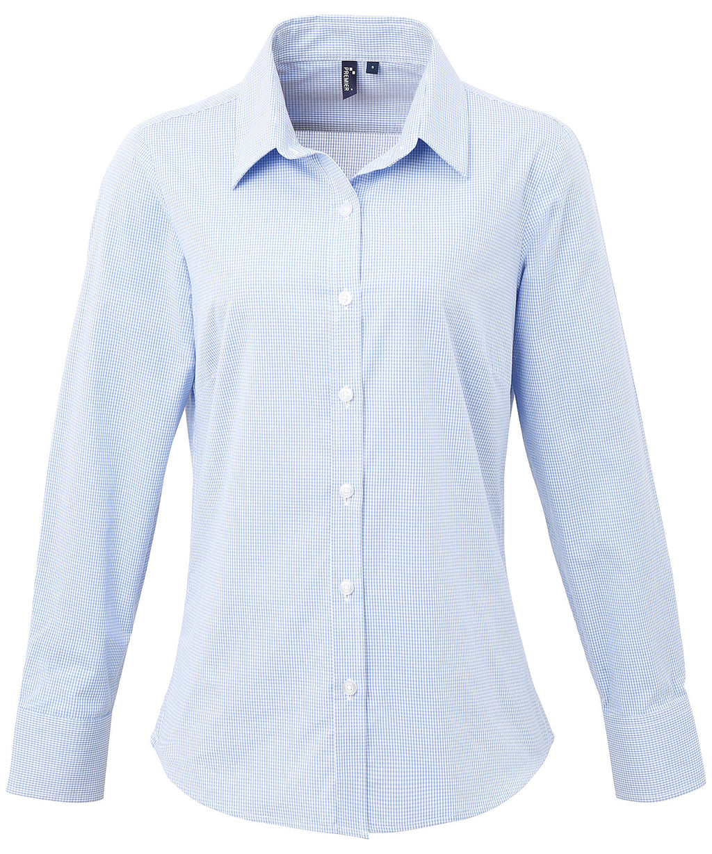 Women's Microcheck Cotton Shirt
