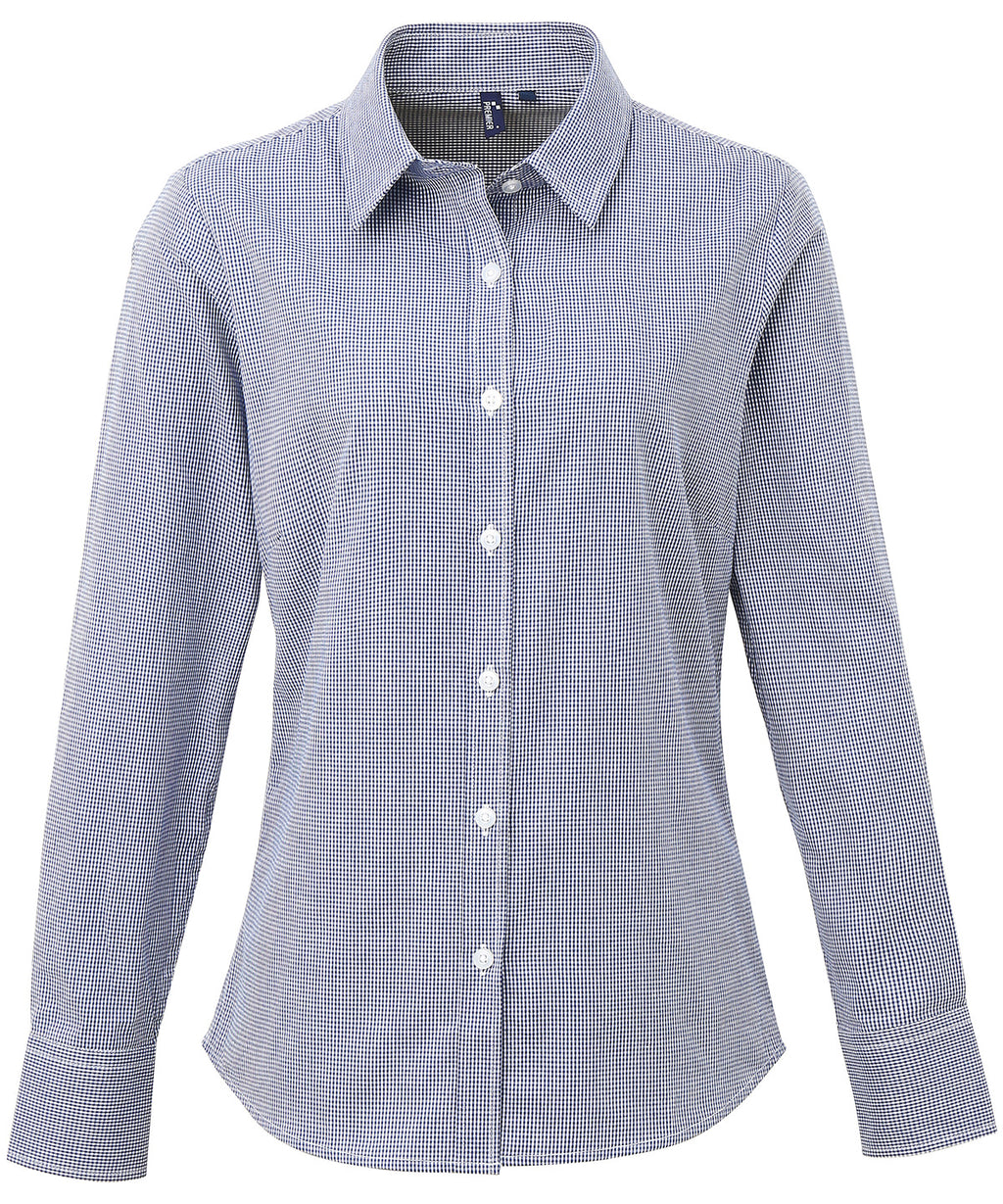 Women's Microcheck Cotton Shirt