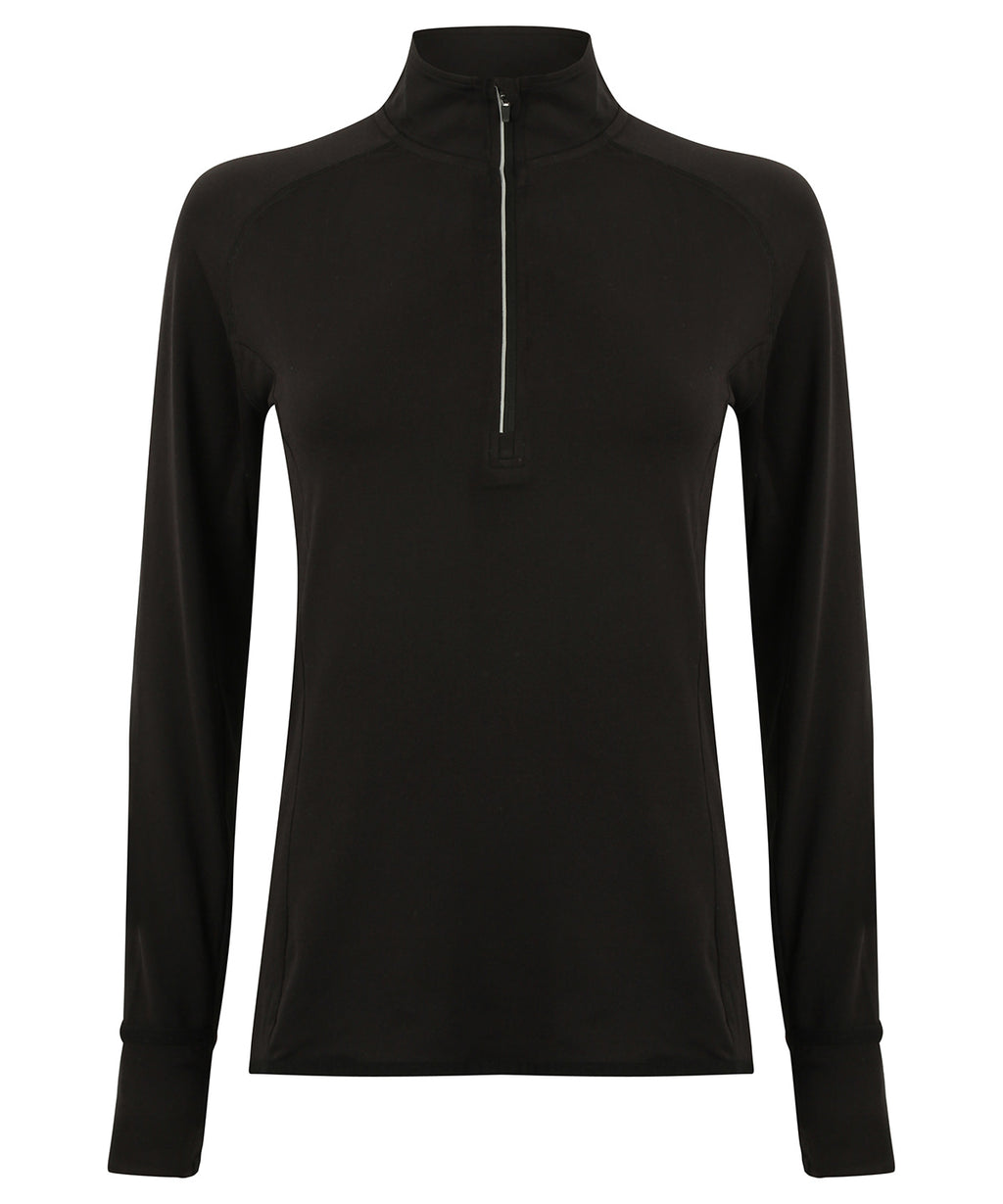 Women's long-sleeved ¼ zip top