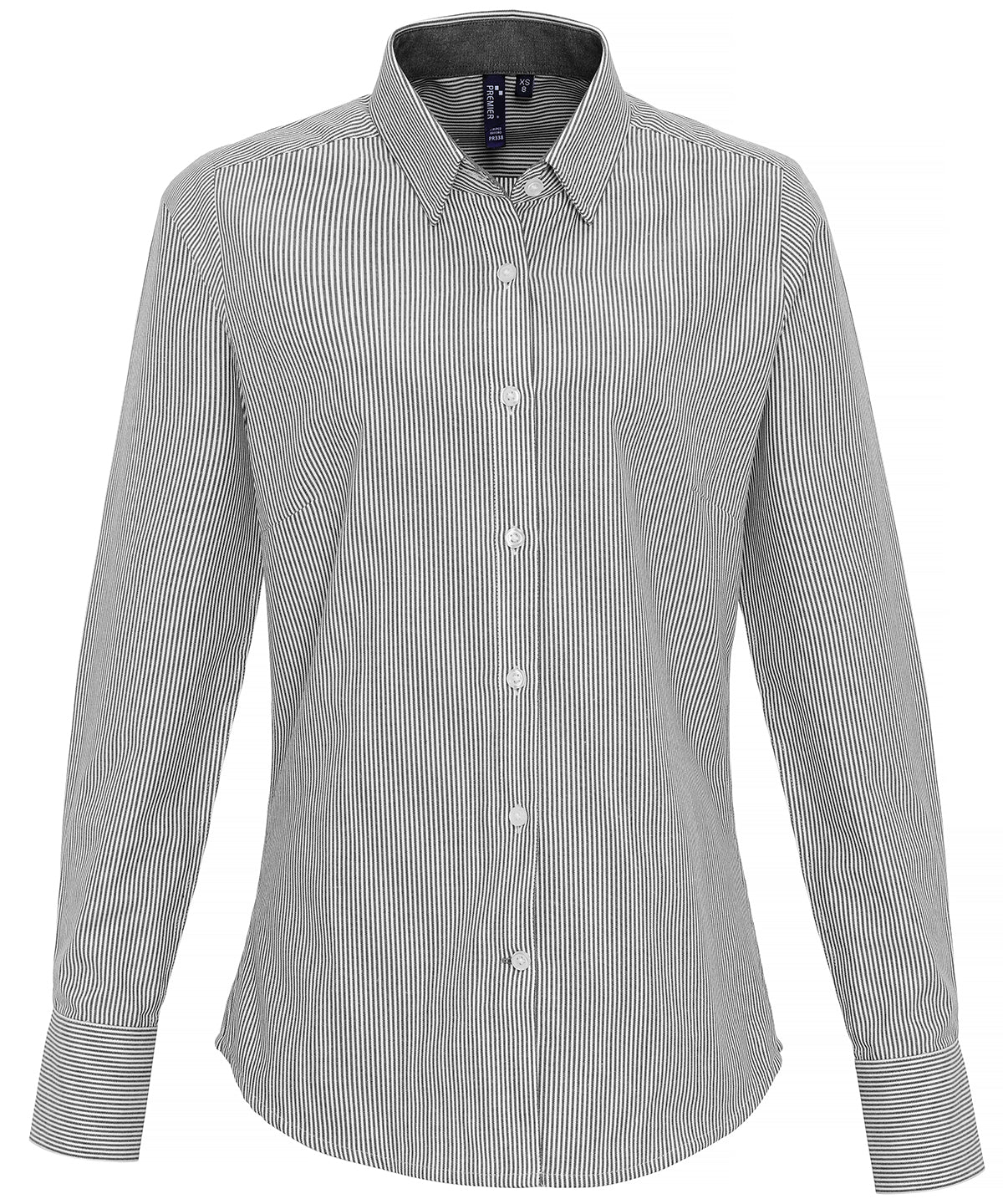 Women's Cotton-Rich Oxford Stripes Blouse