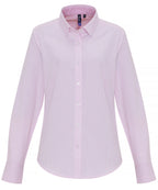 Women's Cotton-Rich Oxford Stripes Blouse