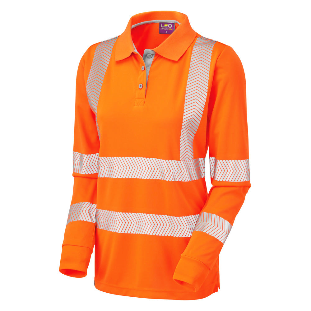POLLYFIELD Leo EcoViz Performance+ Womens Sleeved Polo Shirt