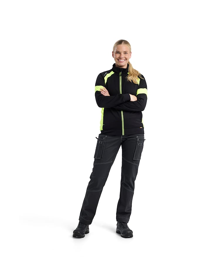 3568 Women's Sweatshirt with Hi-vis Full Zip