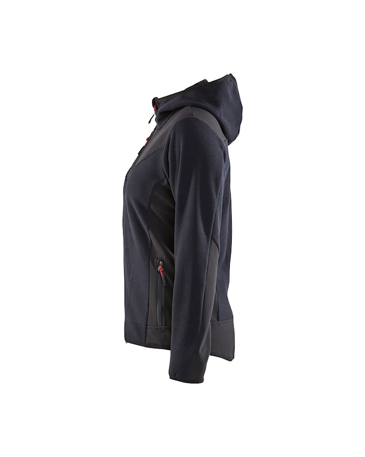 5941 Women's Knitted Jacket with Softshell and Hood