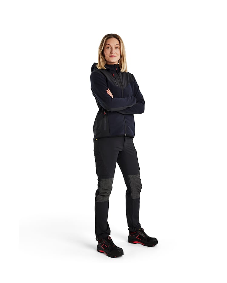 5941 Women's Knitted Jacket with Softshell and Hood