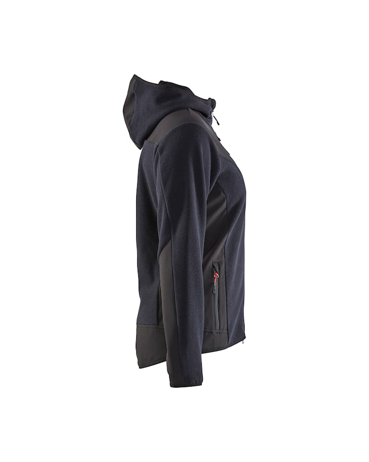 5941 Women's Knitted Jacket with Softshell and Hood