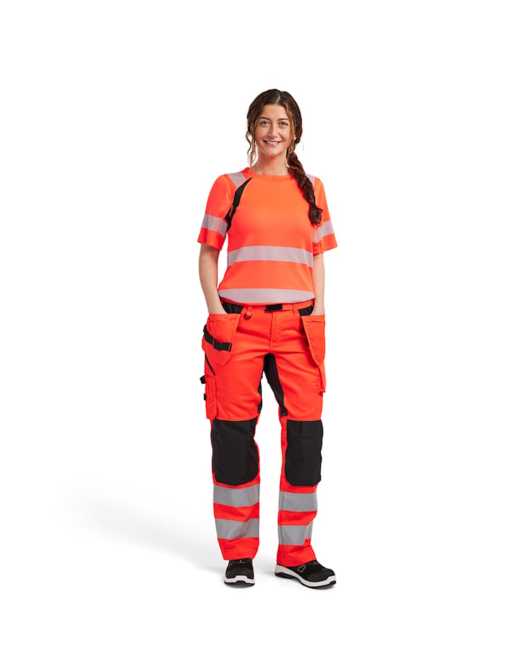 7163 Women's Hi-Vis Trousers with Stretch
