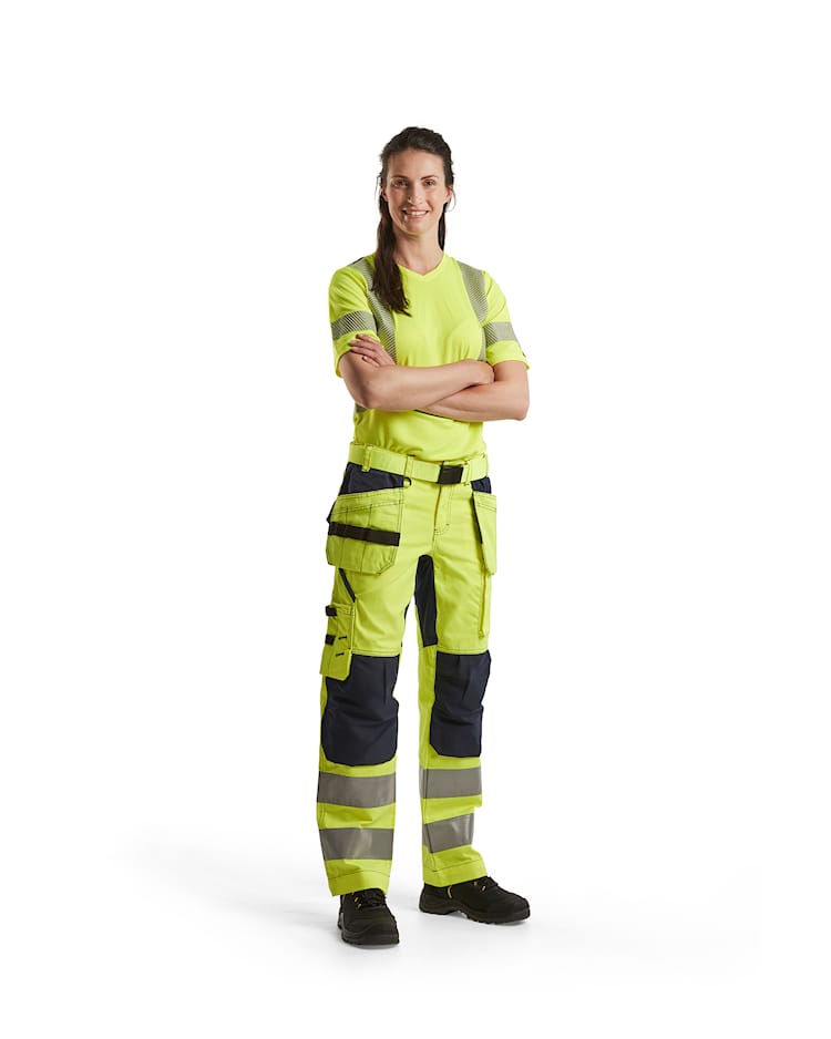 7163 Women's Hi-Vis Trousers with Stretch