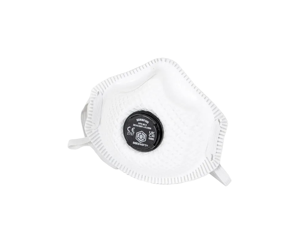 Beeswift Vented P3 Premium Mesh Cup Mask White