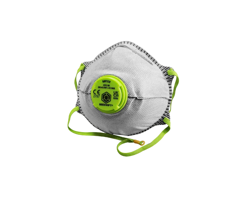 Beeswift P2 Valved Charcoal Mask Grey
