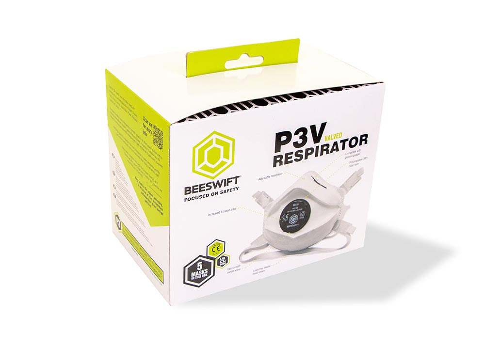 Beeswift P3 Valved Mask White