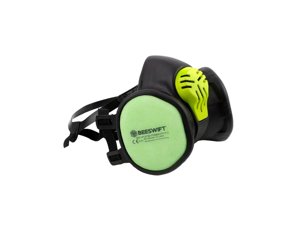 Beeswift Ffabek1p3 Maintenance Free Half Mask Black/green