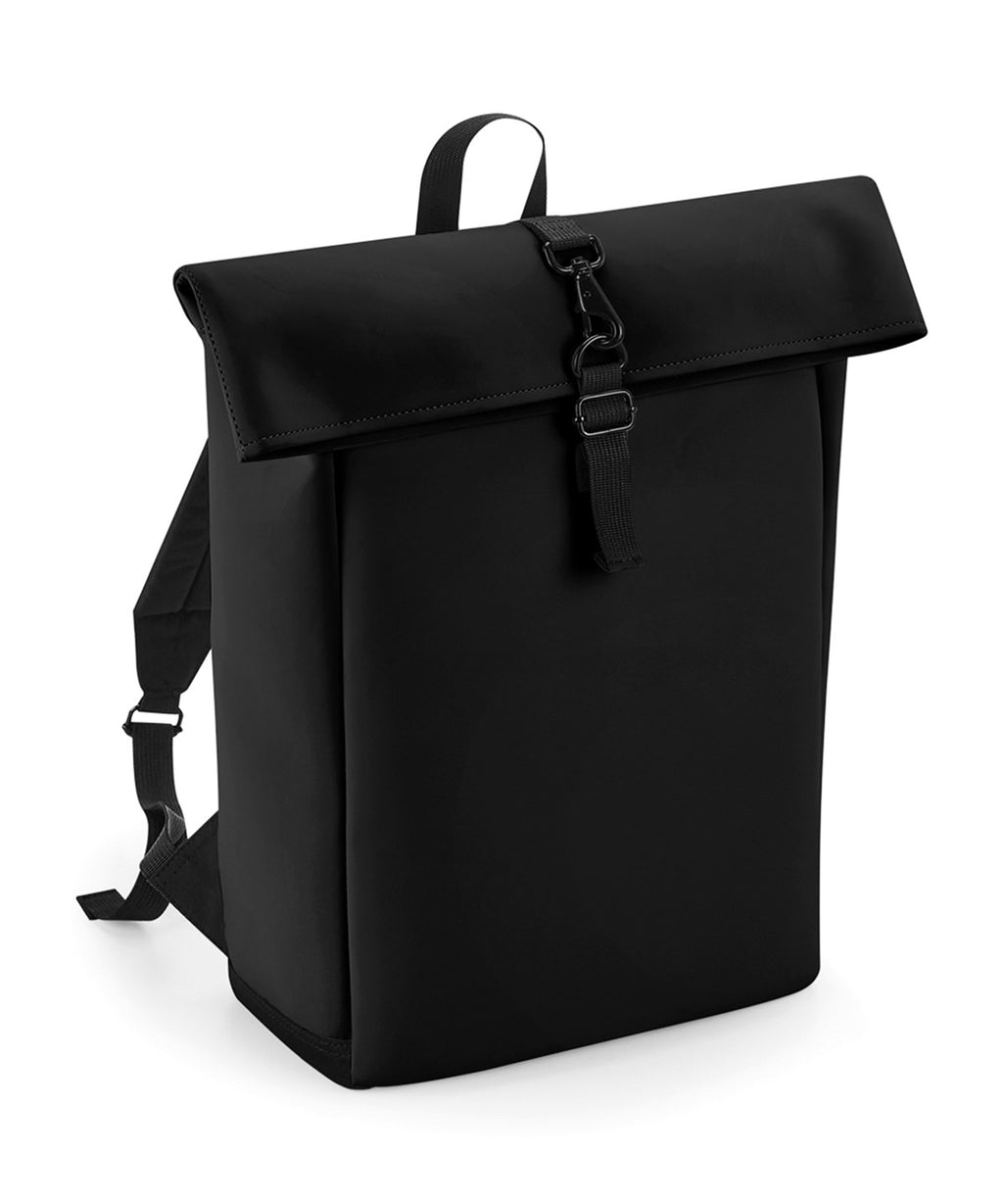 Matte PU Rolltop Backpack