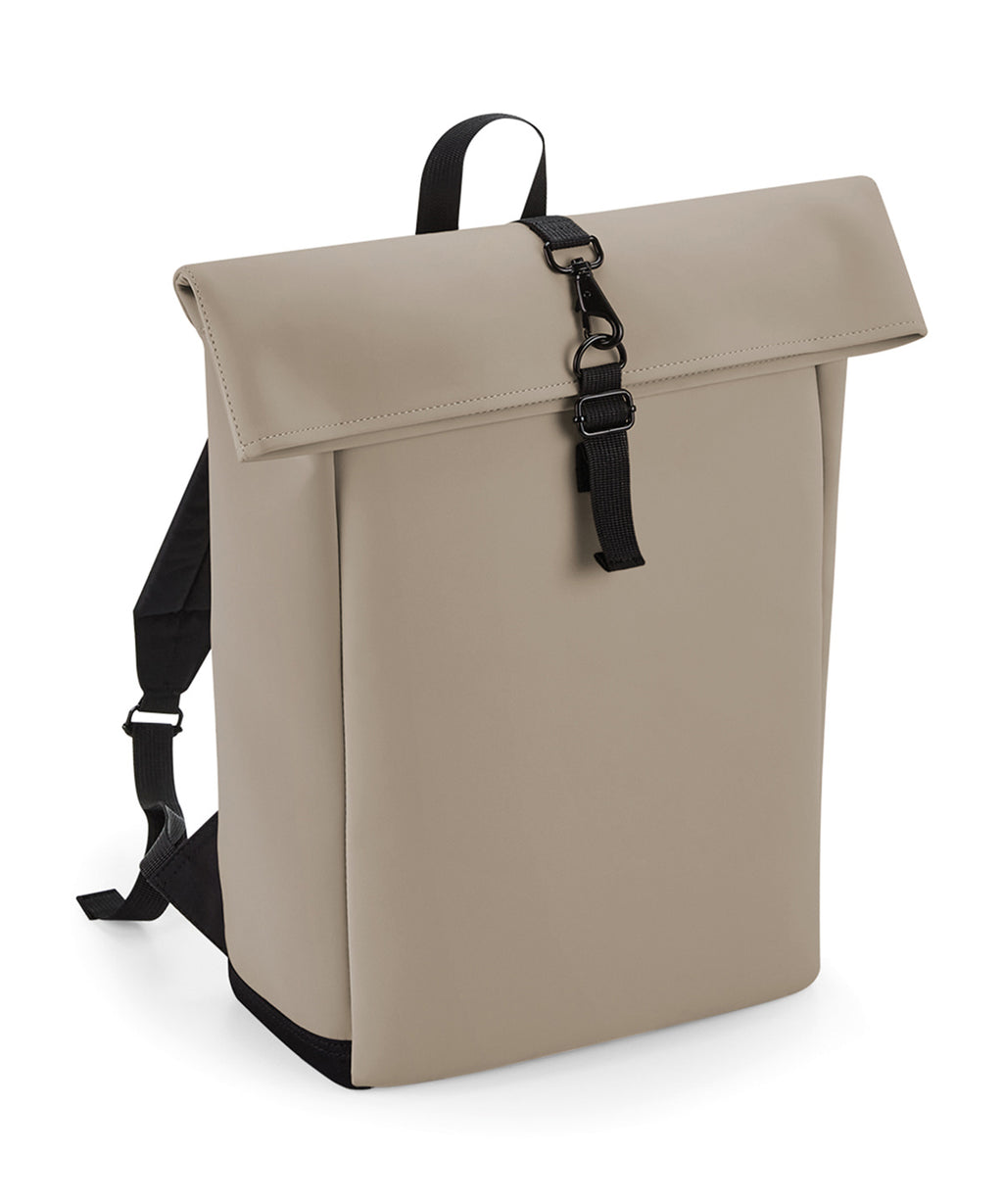 Matte PU Rolltop Backpack