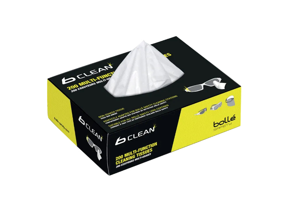 Bolle Safety Dry Cleaning Tissues Refil For Bob600 Cleaning Station - Box 200 Black
