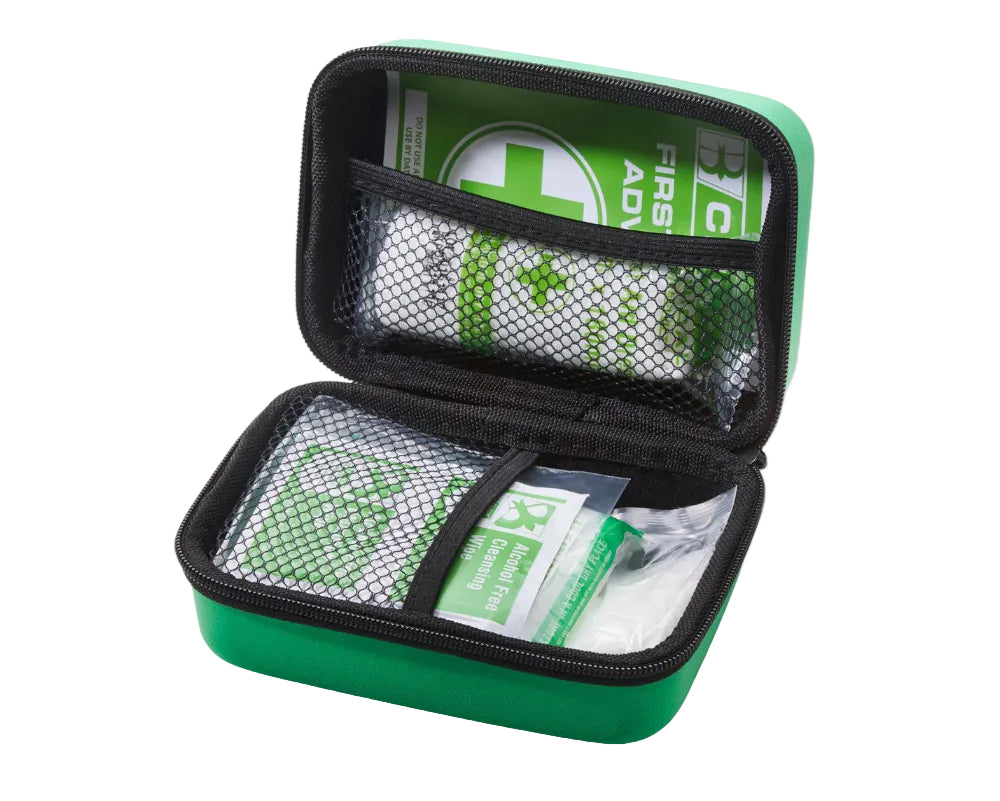 Click Medical Personal First Aid Kit In Handy Feva Bag Green