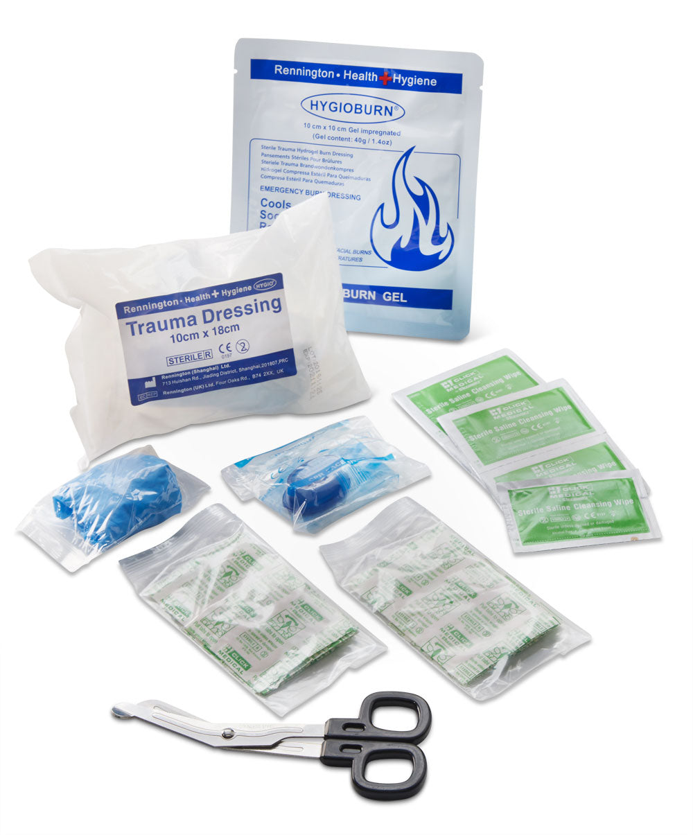 Click Medical Bs8599-2 Small Travel First Aid Kit In Handy Feva Bag Green
