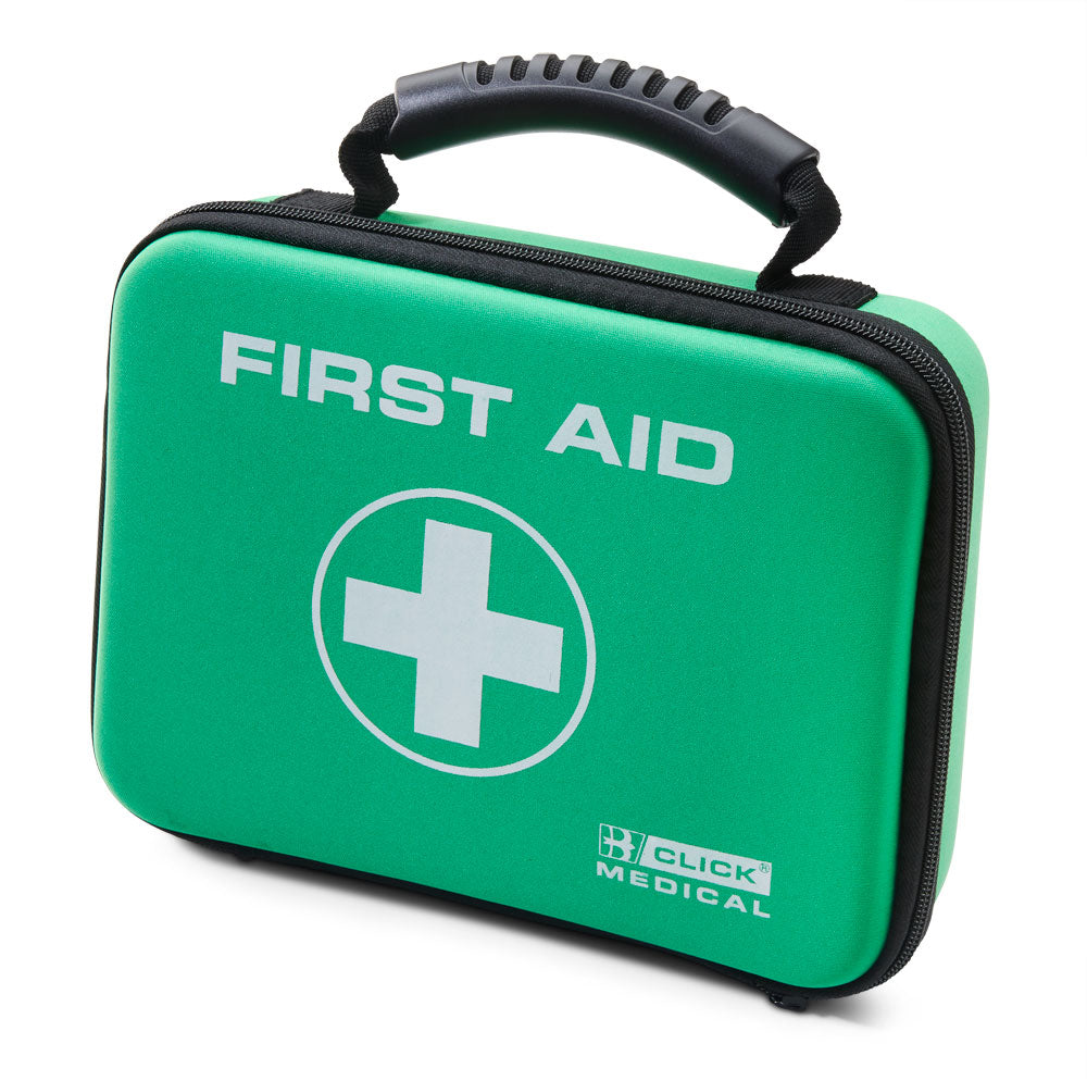 Click Medical Bs8599-2 Medium Travel First Aid Kit In Small Feva Bag Green