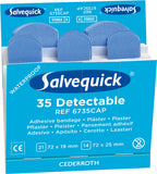 Salvequick Detectable Plasters Refill Pack 6x35 Blue