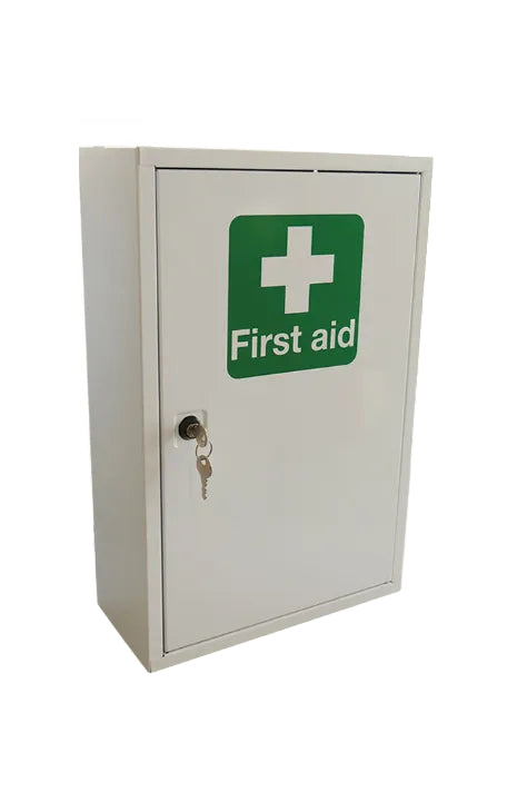 Click Medical Medium First Aid Kit In Wall Cabinet Bs8599-1:2019 White