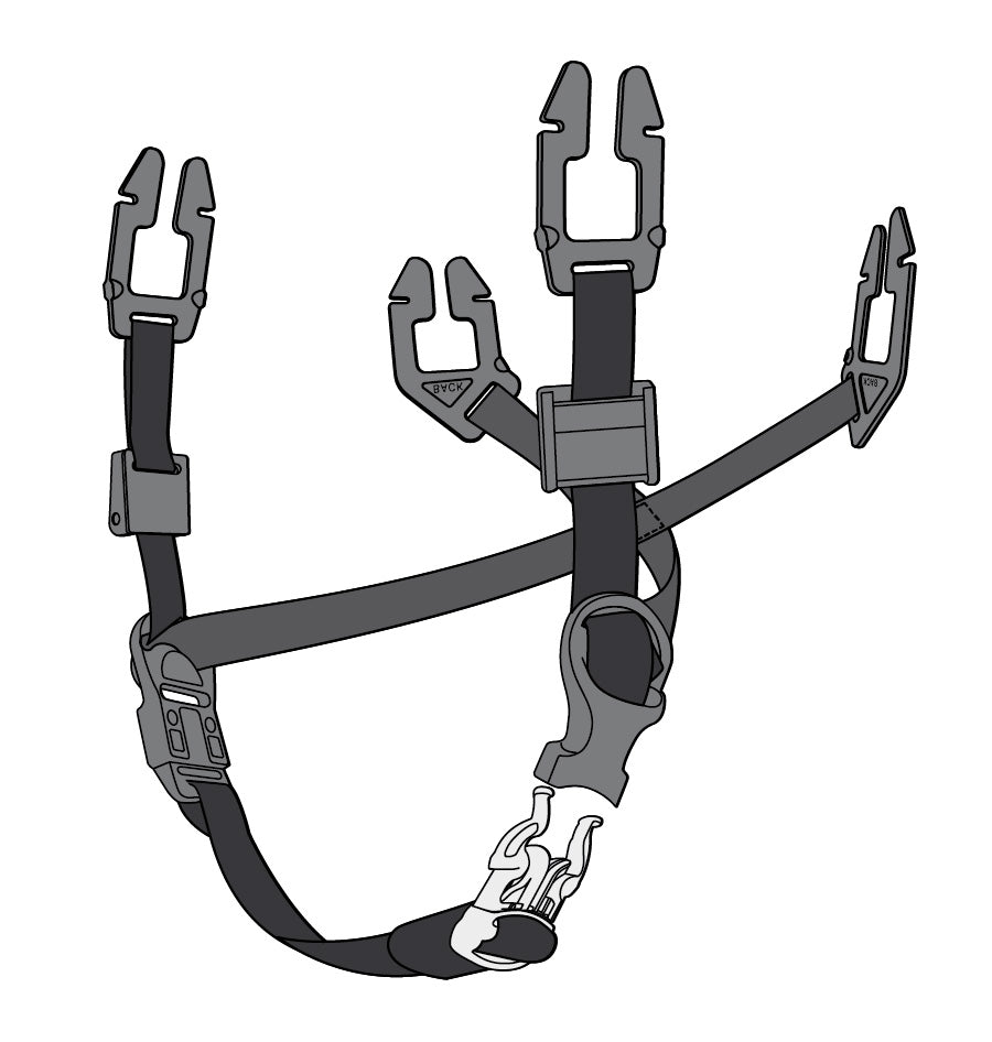 Msa Universal 4-point Chin Strap For Safety Helmets Black