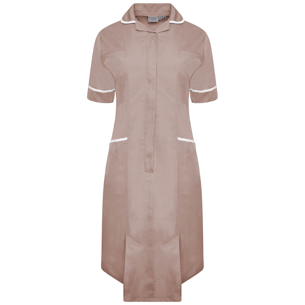 Ladies Dress with Round Collar