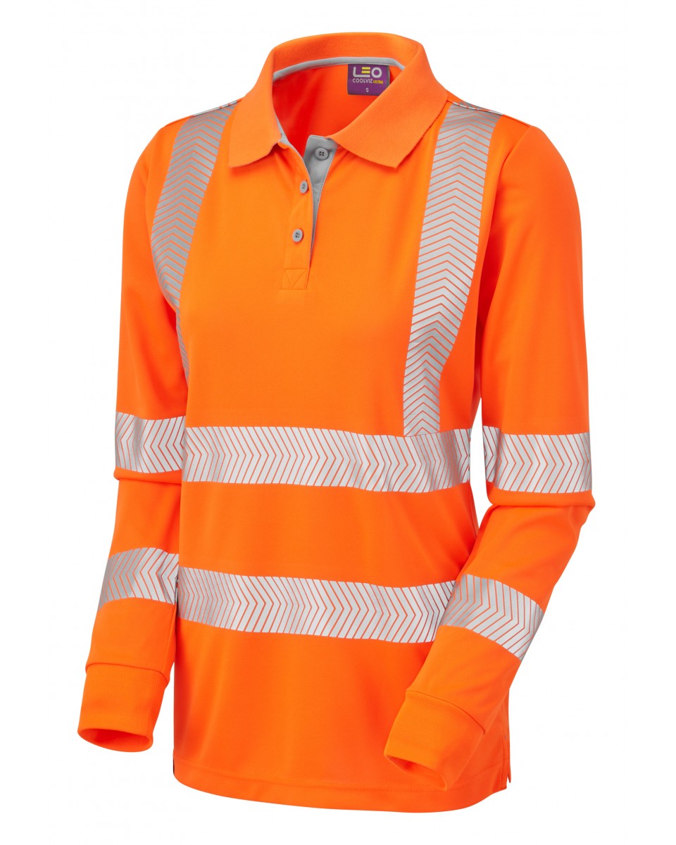 POLLYFIELD Leo EcoViz Performance+ Womens Sleeved Polo Shirt