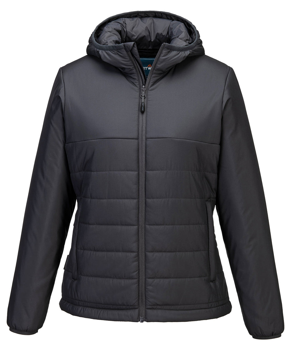 Women’s professional hooded insulated baffle jacket