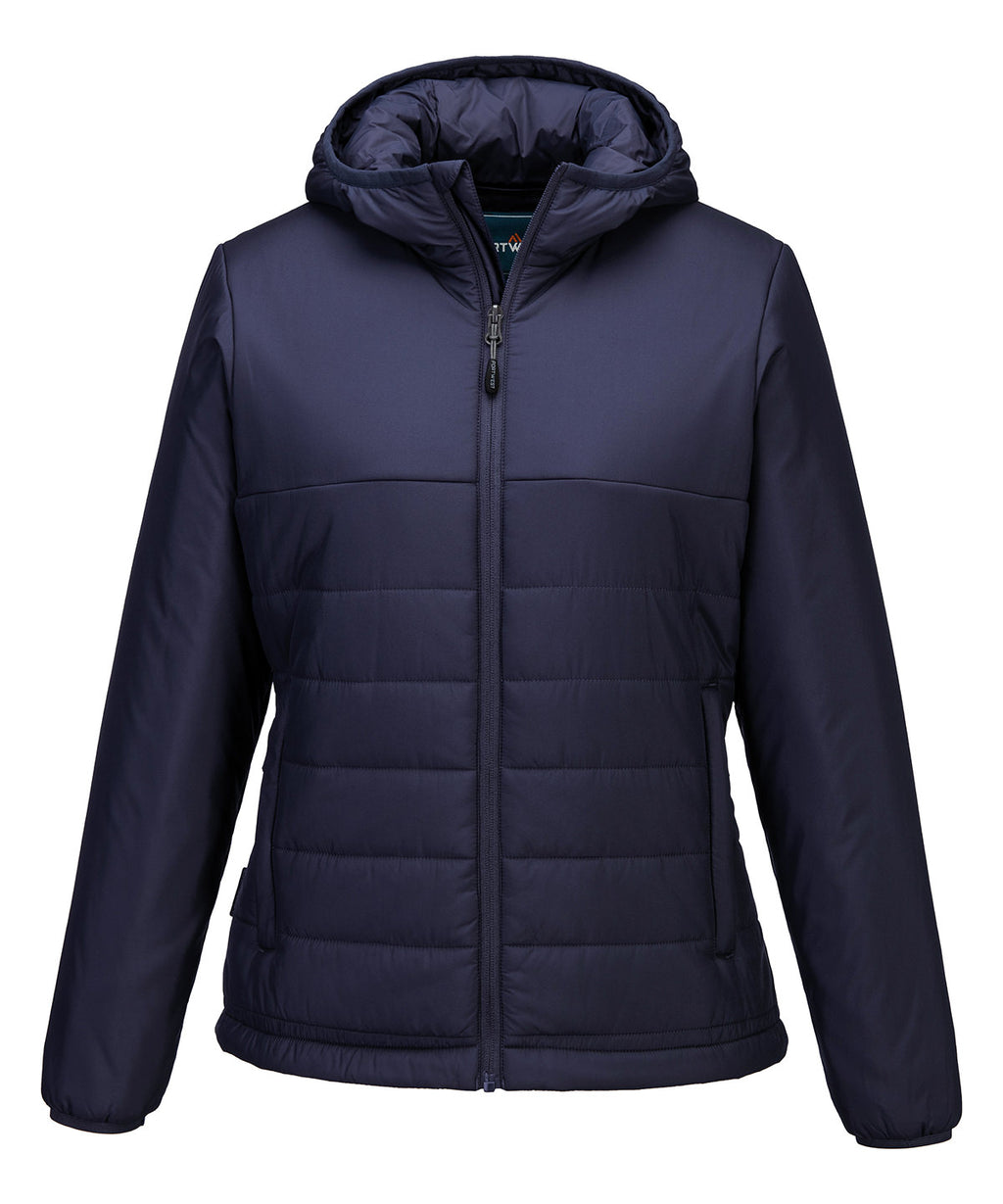 Women’s professional hooded insulated baffle jacket