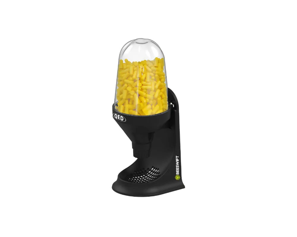 Beeswift Qed Dispenser System With 500 Foam Ear Plugs Black