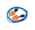 Beeswift Qed Snr34 Corded Tri Flange Reusable Ear Plugs Orange