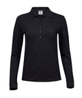 Women’s luxury stretch long sleeve polo