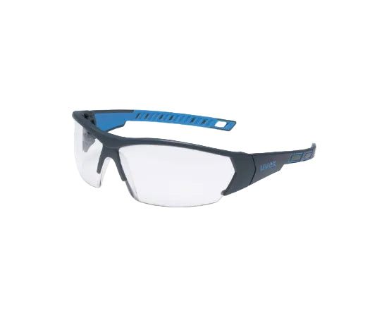 Uvex I-works Anthracite/blue Frame Safety Glasses Clear