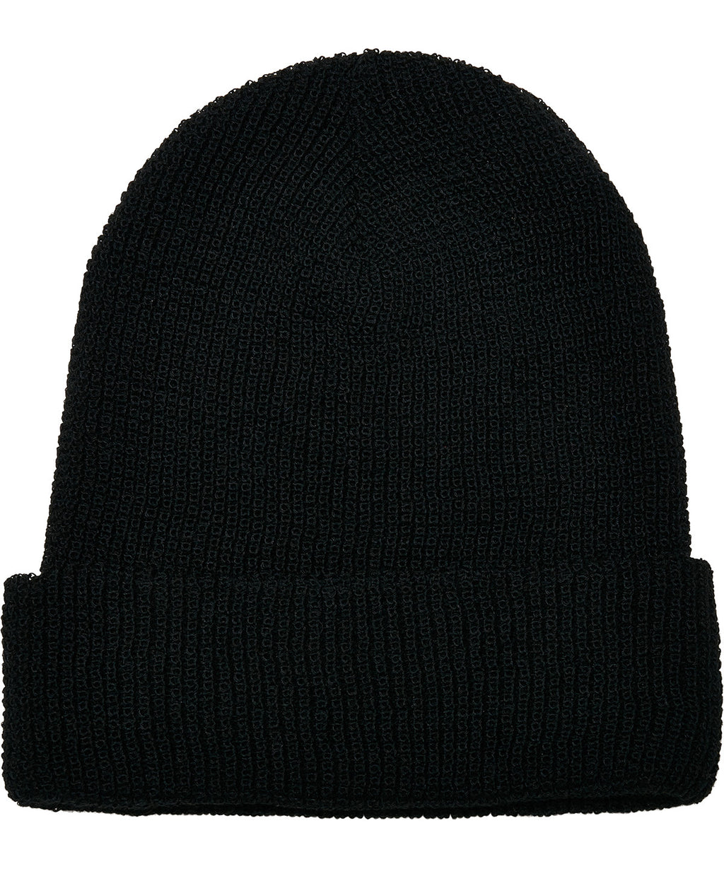 Recycled yarn waffle knit beanie