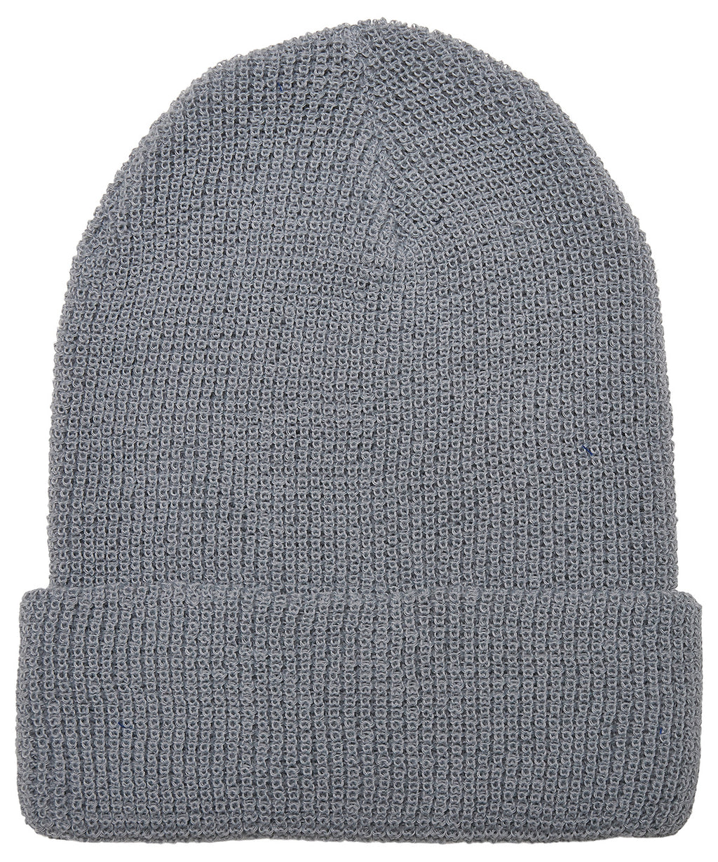 Recycled yarn waffle knit beanie